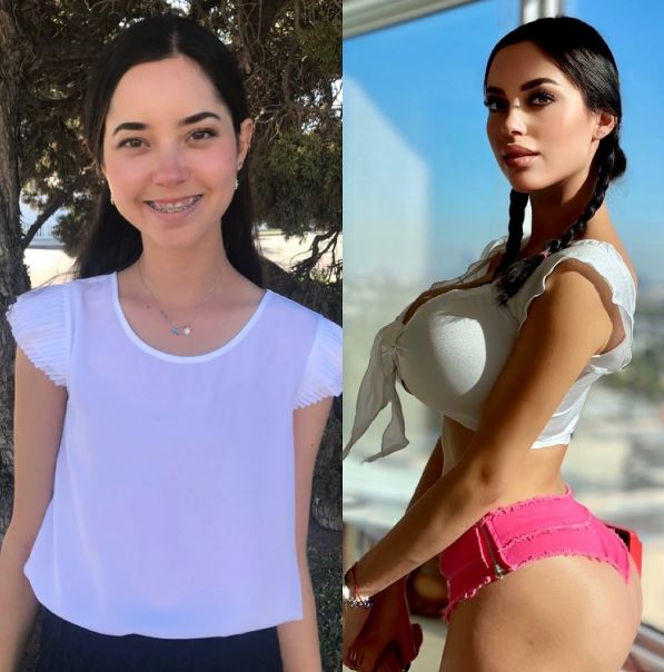 Picture of Marisol Yotta before and after plastic surgery wearing white dress